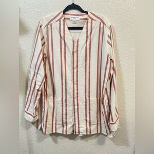 YMC Striped Button-Up Overshirt